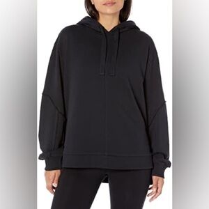 SWEATY BETTY Oversized Drop Shoulder Revive Hoodie Sweatshirt Black 8/M
